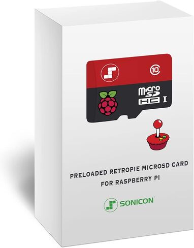 Sonicon Preloaded RetroPie Batocera Emulator MicroSD Card w/DC/PS1/Sega/Atari/Arcade/FBNeo/Mame for Raspberry Pi, Plug Play (512GB(Greatest-Hits Collection) (for Pi 5/500) in Kuwait