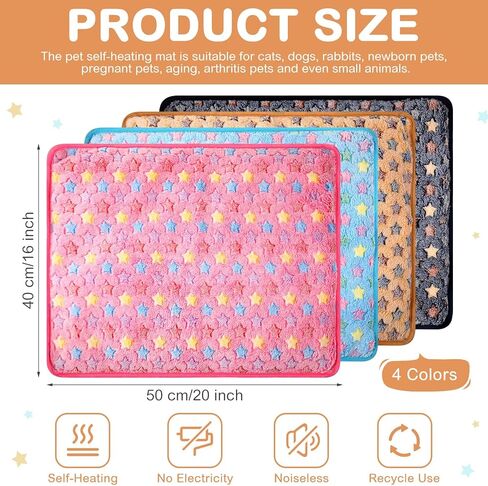 4 Pack Self Heating Cat Bed Cat Self Warming Pad with Removable Cover Extra Warm Thermal Pet Pad Washable Pet Crate Mat Anti Slip Kennel for Indoor Outdoor Pets (Buffalo Plaid,16 x 20 Inches) in Kuwait