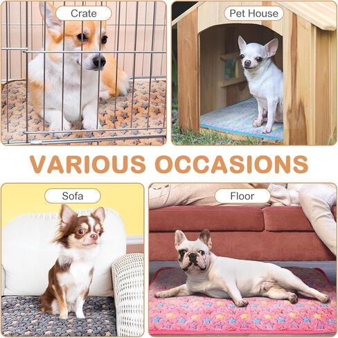 4 Pack Self Heating Cat Bed Cat Self Warming Pad with Removable Cover Extra Warm Thermal Pet Pad Washable Pet Crate Mat Anti Slip Kennel for Indoor Outdoor Pets (Buffalo Plaid,16 x 20 Inches) in Kuwait