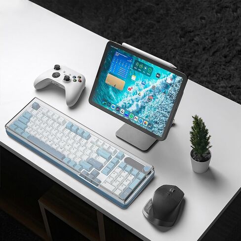 غطاء غبار لوحة المفاتيح Geekria ، غطاء مفاتيح أكريليك واضح للوحة المفاتيح الميكانيكية للكمبيوتر ، متوافق مع RK Royal Kludge S98 ، Aula F99 Pro ، Epomaker Galaxy100 ، Keychron Q5 Pro / Q5 Max in Saudi Arabia