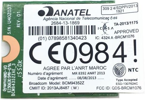Redlian لـ Hackintosh BCM94352Z 802.11a/B/G/N/AC WLAN + Bluetooth 4.0 M.2/NGFF MINI CARD 867MBPS DW1560 06XRYC in Saudi Arabia