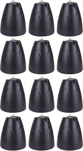 Rockville PEN-65T Black 6.5" 70V/100V/8-Ohm Hanging Pendant Speakers, Clear Sound, Easy Install, Durable Build, Perfect for Restaurants and Bars (12 Item) in Saudi Arabia