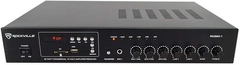 Rockville Commercial Restaurant Bluetooth Amplifier+10 3.5" White Cube Speakers in Saudi Arabia