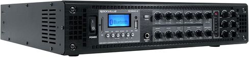 حزمة Rockville: (1) RCS650-6 650 واط 6 منطقة 70 فولت Amplifier/Restaurant Amplifier/Bluetooth+(20) PEN-65T Black 6.5 "70V Hanging Pendant Speaker/Restaurant (21 Item) in Saudi Arabia
