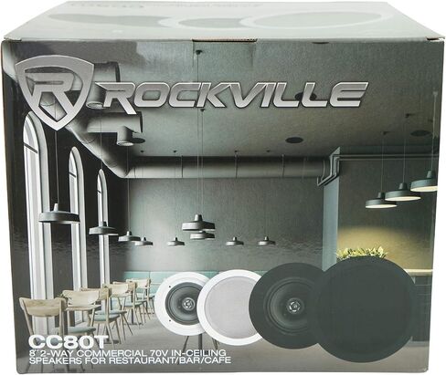 مطعم Rockville التجاري AMP+(4) 8 "مكبرات صوت بيضاء+التحكم في الجدار in Saudi Arabia