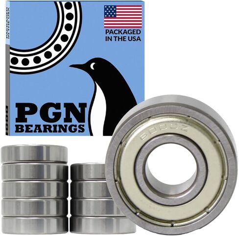 محمل PGN (10 عبوات) 6000-ZZ - محمل كروي مختوم من الصلب الكروم المشحم - محامل 10x26x8 مم مع درع معدني ودعم دورة في الدقيقة العالية in Saudi Arabia