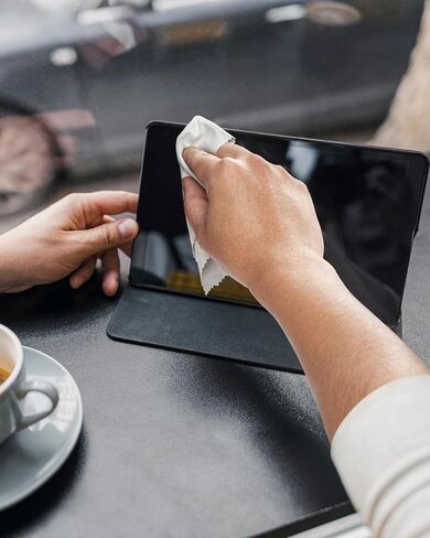 ملابس تنظيف الألياف الدقيقة للعدسة ، النظارات ، الشاشات ، الأجهزة اللوحية ، النظارات ، 12 حزمة ، 6 × 7 بوصات (15 × 18 سم) ، البحرية/الرمادية in Saudi Arabia