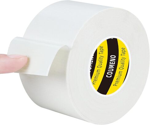 شريط من الألياف الزجاجية من جانب واحد، شريط ربط خيطي عالي التحمل بدون أثر من جانب واحد مع شريط شفاف 5.9milX1.57inchX66FT in Kuwait