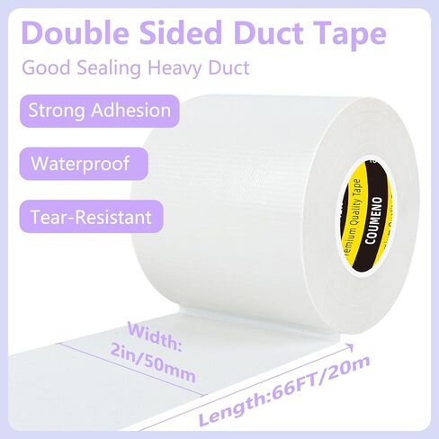 شريط من الألياف الزجاجية من جانب واحد، شريط ربط خيطي عالي التحمل بدون أثر من جانب واحد مع شريط شفاف 5.9milX1.57inchX66FT in Kuwait