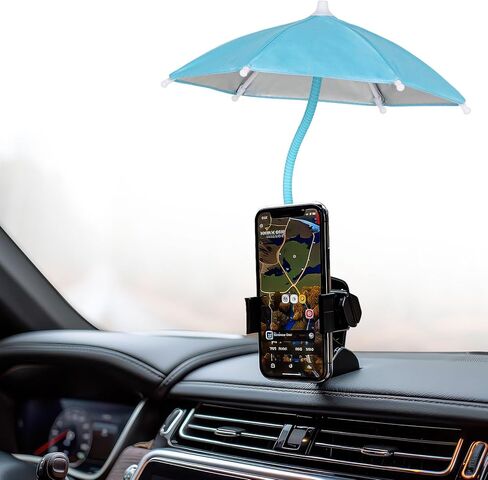 Phone Umbrella for Sun, Universal Adjustable Umbrella Phone Shade with Strong Suction Cup,Outdoor Anti-Reflective Glare Blocking Cell Phone Sun Shade, Applicable to All Smartphones（Black） in Kuwait