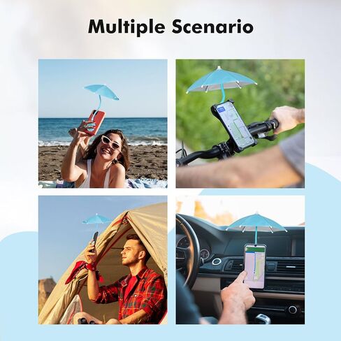 Phone Umbrella for Sun, Universal Adjustable Umbrella Phone Shade with Strong Suction Cup,Outdoor Anti-Reflective Glare Blocking Cell Phone Sun Shade, Applicable to All Smartphones（Black） in Kuwait