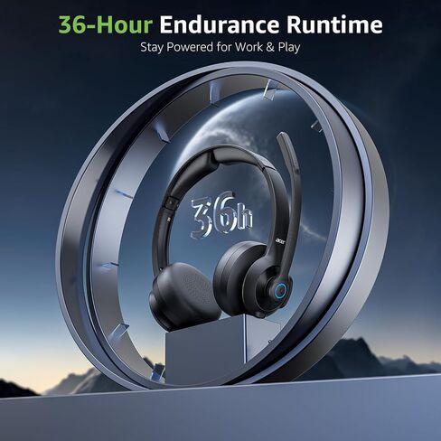 acer Wireless Headset with Mic for Work - 2.4G Bluetooth 5.3 Dual Mode Headphones,36Hrs Battery,ENC Crystal-Clear Calls Mic,USB Dongle for PC,Bluetooth Headset for Phone/Tablet, Home/Call Center in Saudi Arabia