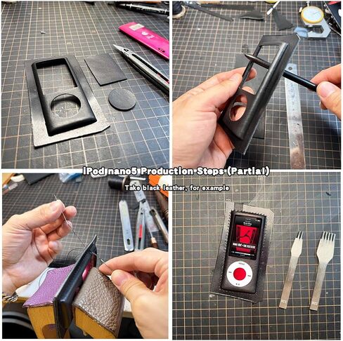 علبة جلدية Ipod Nano 5 المصنوعة يدويًا جميعها خالية من البلاستيك (بني ، طراز منتظم) in Saudi Arabia