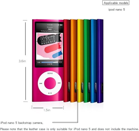 علبة جلدية Ipod Nano 5 المصنوعة يدويًا جميعها خالية من البلاستيك (بني ، طراز منتظم) in Saudi Arabia