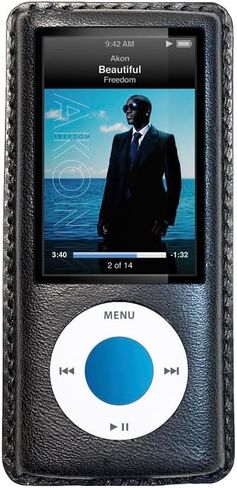 علبة جلدية Ipod Nano 5 المصنوعة يدويًا جميعها خالية من البلاستيك (بني ، طراز منتظم) in Saudi Arabia