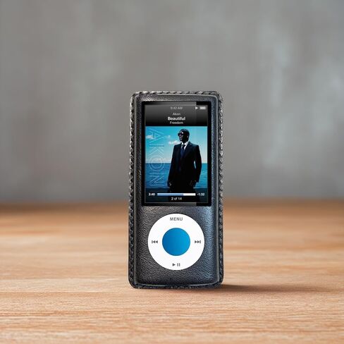 علبة جلدية Ipod Nano 5 المصنوعة يدويًا جميعها خالية من البلاستيك (بني ، طراز منتظم) in Saudi Arabia