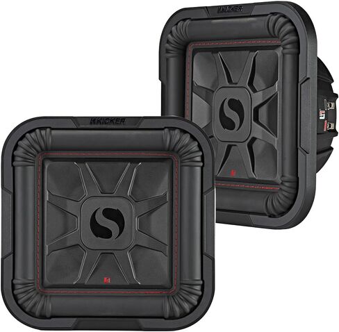 KICKER 46L7T104 Two L7T L7-Thin 10-Inch (25cm) Subwoofers, Dual Voice Coil, 4-Ohm, 500 Watts Each in Saudi Arabia