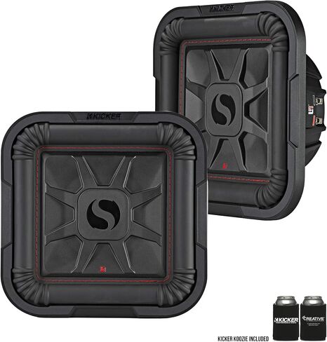 KICKER 46L7T104 Two L7T L7-Thin 10-Inch (25cm) Subwoofers, Dual Voice Coil, 4-Ohm, 500 Watts Each in Saudi Arabia