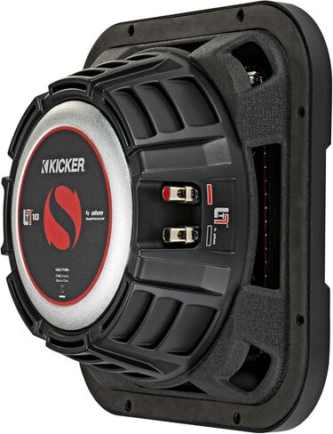 KICKER 46L7T104 Two L7T L7-Thin 10-Inch (25cm) Subwoofers, Dual Voice Coil, 4-Ohm, 500 Watts Each in Saudi Arabia