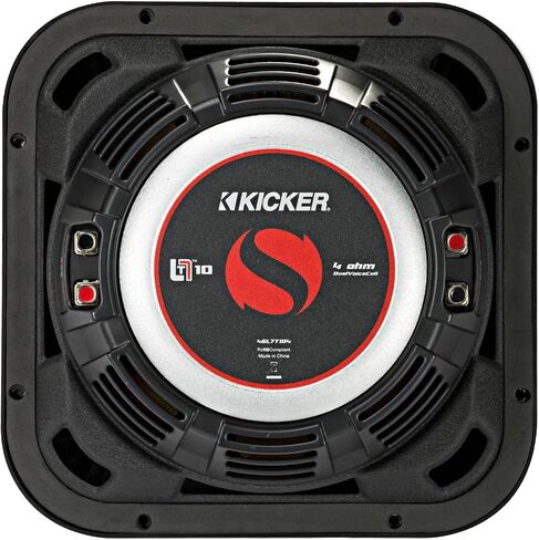 KICKER 46L7T104 Two L7T L7-Thin 10-Inch (25cm) Subwoofers, Dual Voice Coil, 4-Ohm, 500 Watts Each in Saudi Arabia