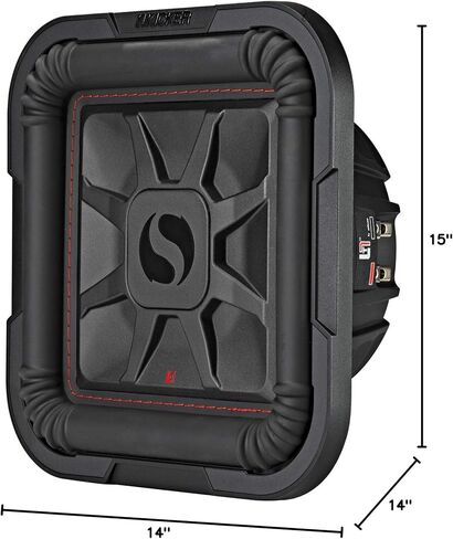KICKER 46L7T104 Two L7T L7-Thin 10-Inch (25cm) Subwoofers, Dual Voice Coil, 4-Ohm, 500 Watts Each in Saudi Arabia