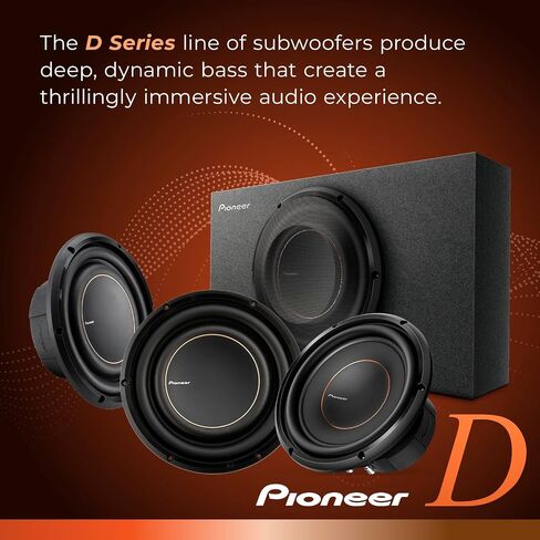 PIONEER TS-D10LB – Powerful 10" Pre-Loaded Subwoofer with Sealed Enclosure, 1300 Watts Peak Power, and Compact Design for Deep Bass Sound, Black (Renewed) in Saudi Arabia