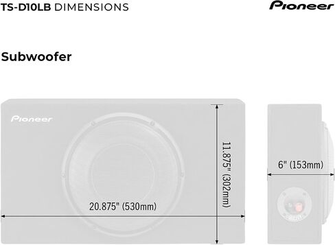 PIONEER TS-D10LB – Powerful 10" Pre-Loaded Subwoofer with Sealed Enclosure, 1300 Watts Peak Power, and Compact Design for Deep Bass Sound, Black (Renewed) in Saudi Arabia
