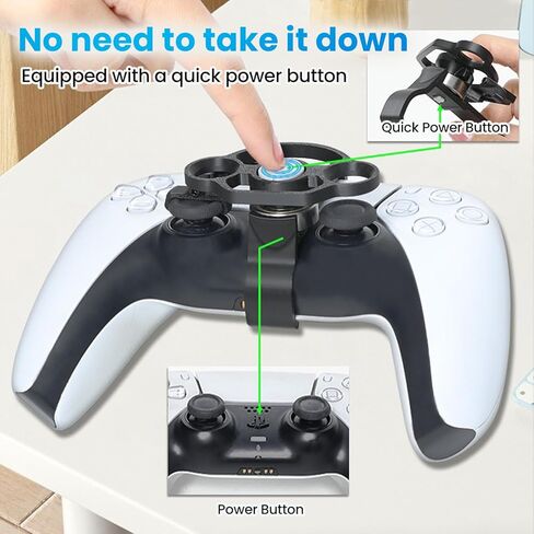 Xhiver PS-5 Controller Mini Steering Wheel Attachment Game Ascing ， Grip and Controlded (Black) in Kuwait