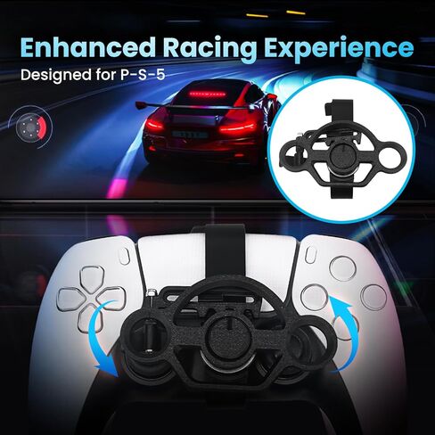 Xhiver PS-5 Controller Mini Steering Wheel Attachment Game Ascing ， Grip and Controlded (Black) in Kuwait