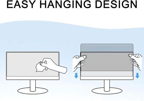 16 Inch Hanging Privacy Screen for Monitor for 16:9/10 Widescreen Monitors,Anti Blue Light Glare Privacy Screen Protector Shield,Removable And Easy Installation(Size: 16.73X9.84In),16:10(358X in Saudi Arabia
