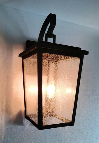 Sierra Vista Hardwired Outdoor Wall Light, 14-Inches Height, Matte Black in Saudi Arabia
