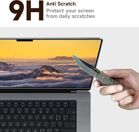 Tempered Glass Screen Protector Compatible with MacBook Air 13''&13.6'' (M2/M3/M4, 2022-2025), Not Anti-Glare, 9H Hardness, No Bubbles/Lines, Anti-Scratch, Clear in Saudi Arabia