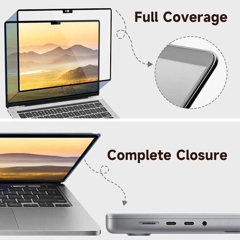 Tempered Glass Screen Protector Compatible with MacBook Air 13''&13.6'' (M2/M3/M4, 2022-2025), Not Anti-Glare, 9H Hardness, No Bubbles/Lines, Anti-Scratch, Clear in Saudi Arabia