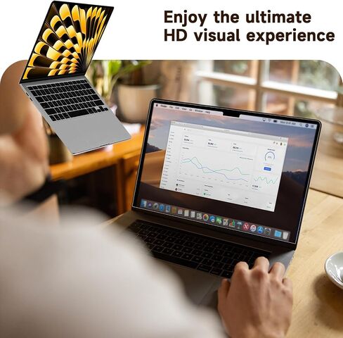 Tempered Glass Screen Protector Compatible with MacBook Air 13''&13.6'' (M2/M3/M4, 2022-2025), Not Anti-Glare, 9H Hardness, No Bubbles/Lines, Anti-Scratch, Clear in Saudi Arabia