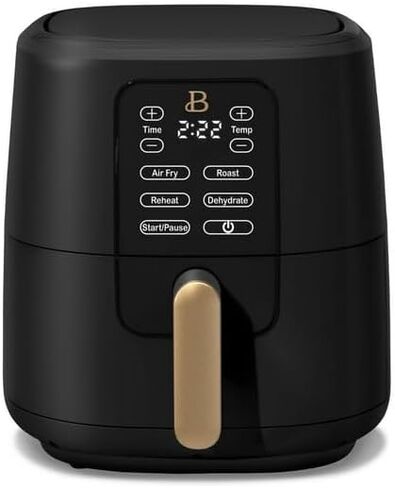 6 QT Air Fryer مع تكنولوجيا التشكل والشاشة التي تم تنشيطها باللمس ، أسود من Drew Barrymore ، نطاقات درجة الحرارة القابلة للتعديل in Kuwait