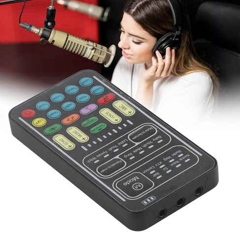 مجموعة تغيير الصوت MultiFunction Multifunction I9 ، بطاقة تسجيل الصوت المصغرة مع 8 أصوات وتأثيرات مختلفة ، مزج صوتي محمول للألعاب ، المرساة ، التسجيل على الكمبيوتر - (أ) in Saudi Arabia