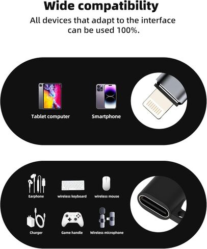USB C Female to Lightning Male OTG Audio Adapter (3 Pack) لـ iPhone 14 13 لـ Apple Type C. شحن سماعة رأس كبلات تحويل بيانات CALTERTER CARTERS APAD ANDROID متوافق مع Samsung in Saudi Arabia