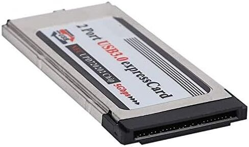 عالي السرعة Dual 2 Port USB 3.0 Express Card 34mm Slot Slot Express Card PCMCIA محول لجهاز الكمبيوتر المحمول ، Silver ، 447742 in Saudi Arabia