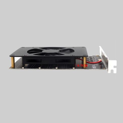 PH44F NVME SSD ، M.2 MEKEY ADAPTER مع دعم المروحة 4-DISK RAID ل SSD 2230 2242 2260 2280 in Kuwait