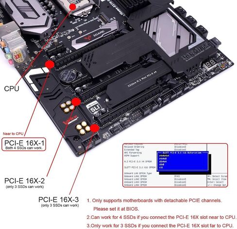 CY Card External Slimline SFF-8654 8X 74Pin to PCIE Express 3.0 PCIE4.0 Raid Card VROC Raid0 Hyper Adapter in Saudi Arabia