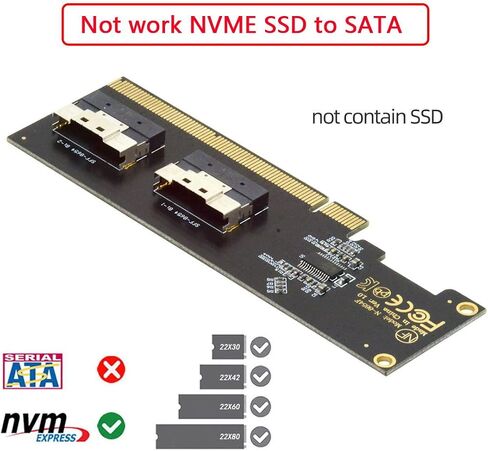 CY Card External Slimline SFF-8654 8X 74Pin to PCIE Express 3.0 PCIE4.0 Raid Card VROC Raid0 Hyper Adapter in Saudi Arabia