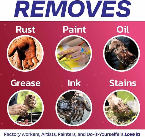 صابون اليد الصناعي Grit Go، مزيل الشحوم منظف اليد بالحجر الجيري المطحون يزيل الشحوم والزيت والقطران والصدأ من اليدين، مصنوع لميكانيكا السيارات وعمال البناء والأيدي العاملة، صنع في أمريكا in Kuwait