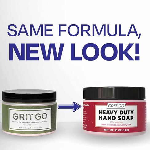 صابون اليد الصناعي Grit Go، مزيل الشحوم منظف اليد بالحجر الجيري المطحون يزيل الشحوم والزيت والقطران والصدأ من اليدين، مصنوع لميكانيكا السيارات وعمال البناء والأيدي العاملة، صنع في أمريكا in Kuwait