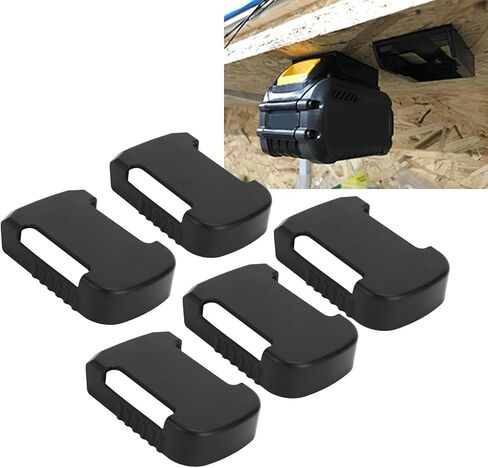 5 Sets Wall Mount Battery Storage Dock Holder, Battery Mount Holder Fit for Worx 20V 5PIN WU172 WU279 WU388 WE270 WE389-Black, for 4Pin or 6Pin in Saudi Arabia
