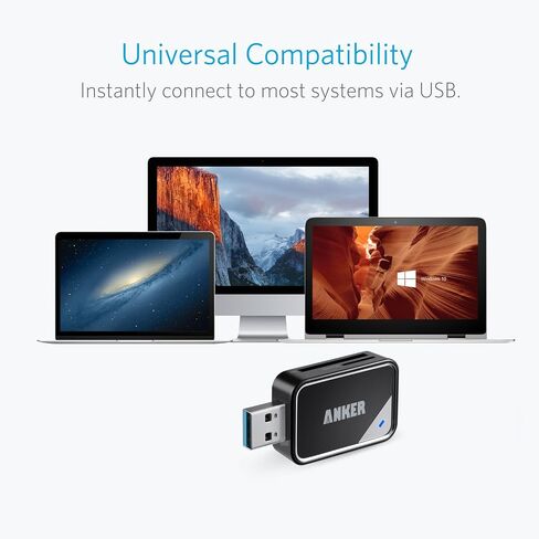 Anker 4-Port USB 3.0 Unibody Aluminum Portable Data Hub&Anker USB 3.0 SD Card Reader in Saudi Arabia