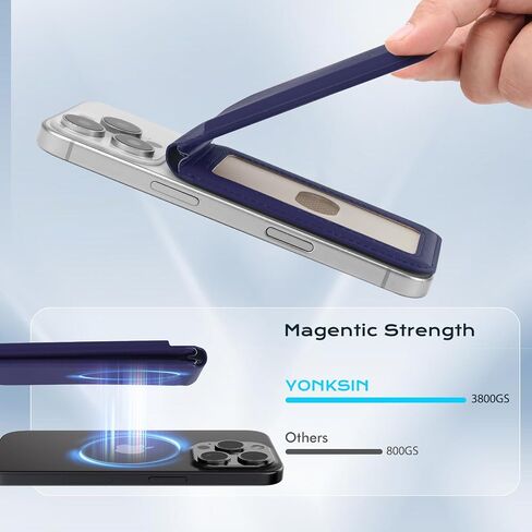 لمحفظة Magsafe لـ iPhone 16/15/14/13/12 - محفظة Flocking RFID مع نافذة معرف ومغنطة ، يحمل 3 بطاقات (بنية) in Kuwait