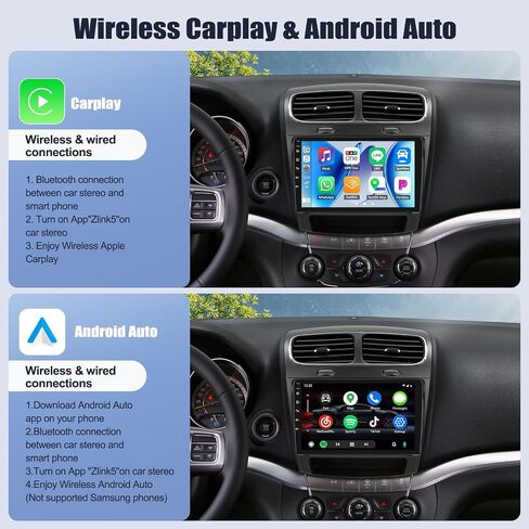 2G+64G Android Car Stereo for Dodge Journey/Fiat Freemont 2012-2014 with Carplay Android Auto Mirror Link 9 inch Touchscreen Car Radio with GPS Navigation WiFi 26UI Bluetooth FM Backup Camera MIC in Saudi Arabia