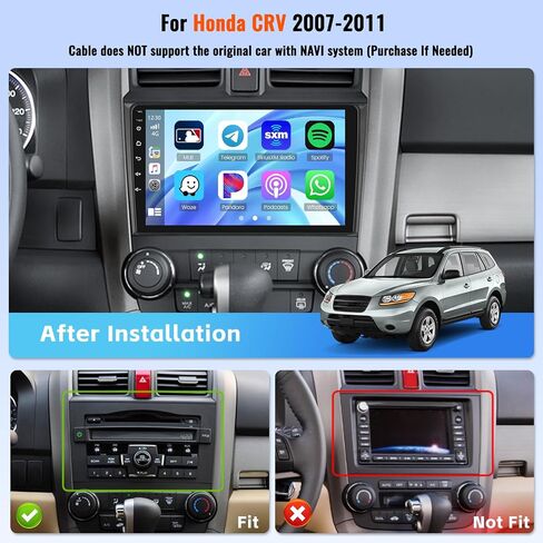[4+64G] Radio Android 15 Car Radio for Honda CRV 2007-2011 ، realdio car Stereo with Carplay Android Auto GPS MAVIGING in Saudi Arabia