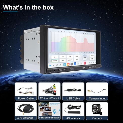 Qled Radio for Nissan Frontier Xterra 2005 2006 2007 2008 ترقية ، استبدال ستيريو شاشة اللمس ، Carplay Android Auto ، شبكة 4G LTE ، كاميرا مجانية in Kuwait