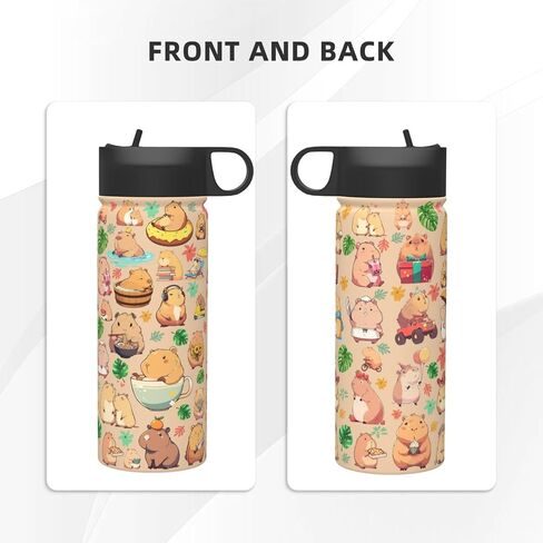Capybara Gifts Tumbler Water Bottle Capibara Stainless Steel Vacuum Insulated Bottle 18 Oz in Saudi Arabia